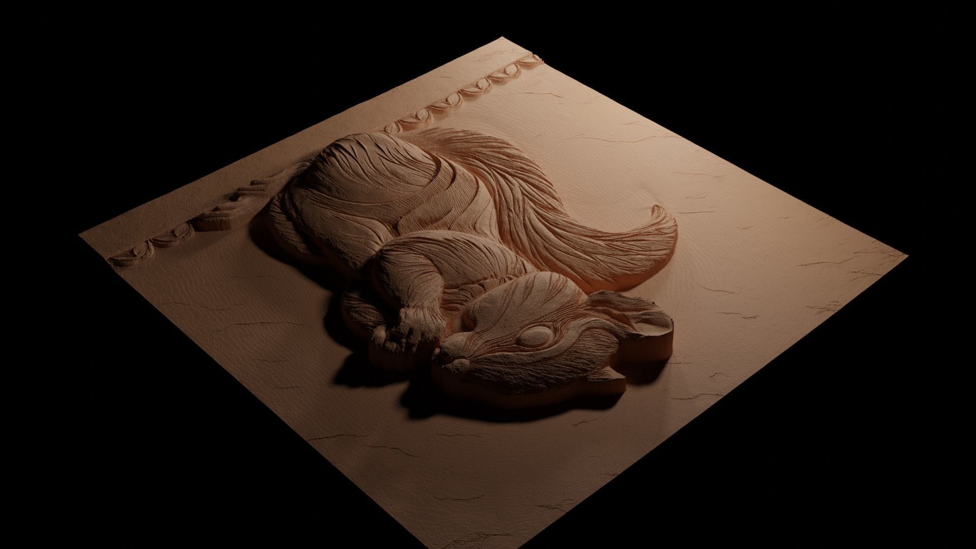 Chipmunk CNC 3d Print High Relief Sand Casting 3D print model_3