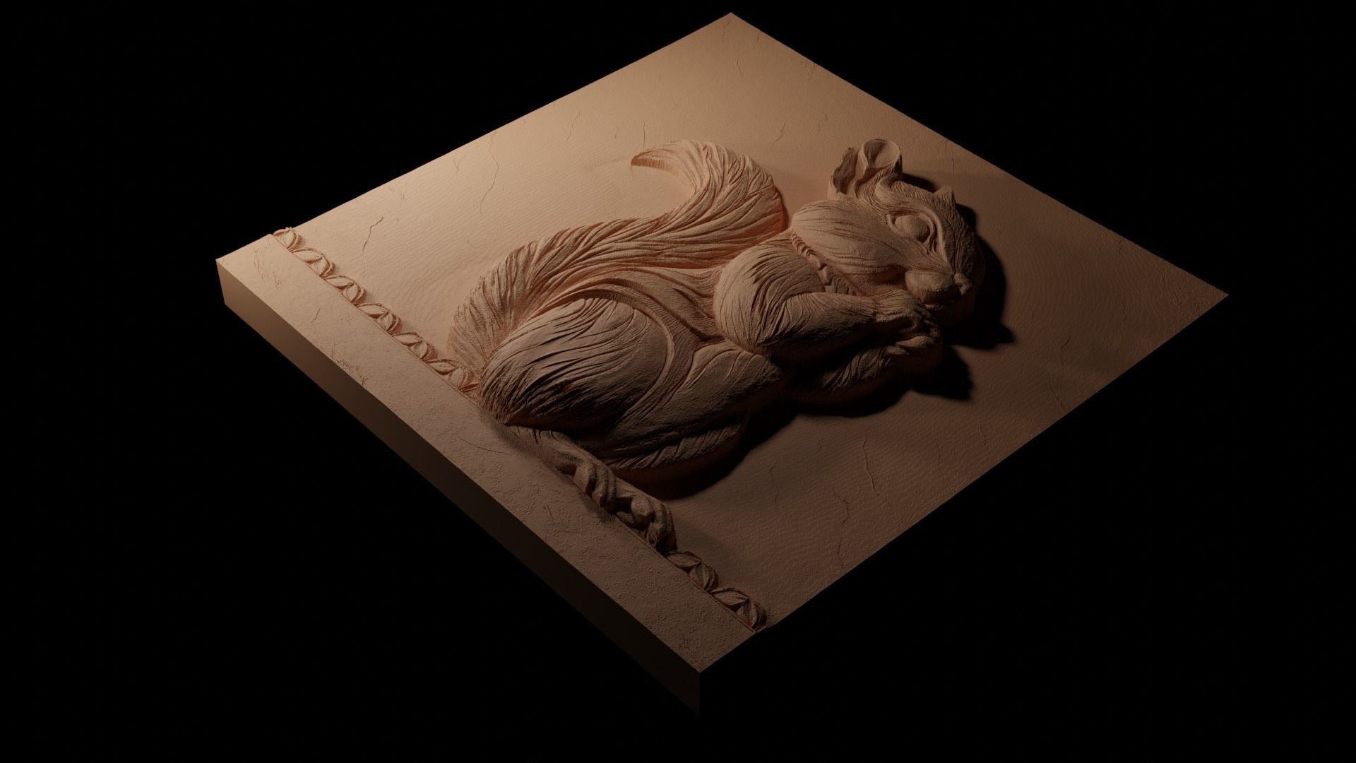 Chipmunk CNC 3d Print High Relief Sand Casting 3D print model_1