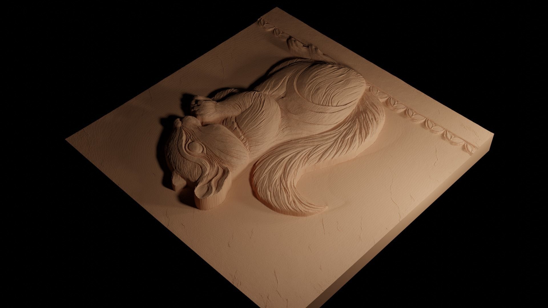 Chipmunk CNC 3d Print High Relief Sand Casting 3D print model_4