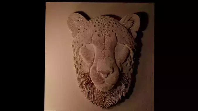 Cheetah CNC 3d Print High Relief Sand Casting