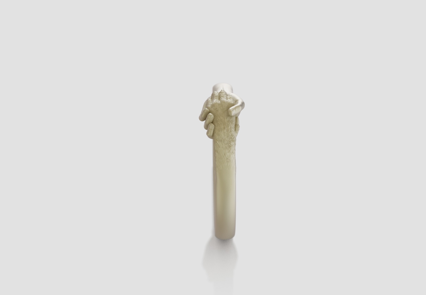 hand and paw ring 3D print model_3
