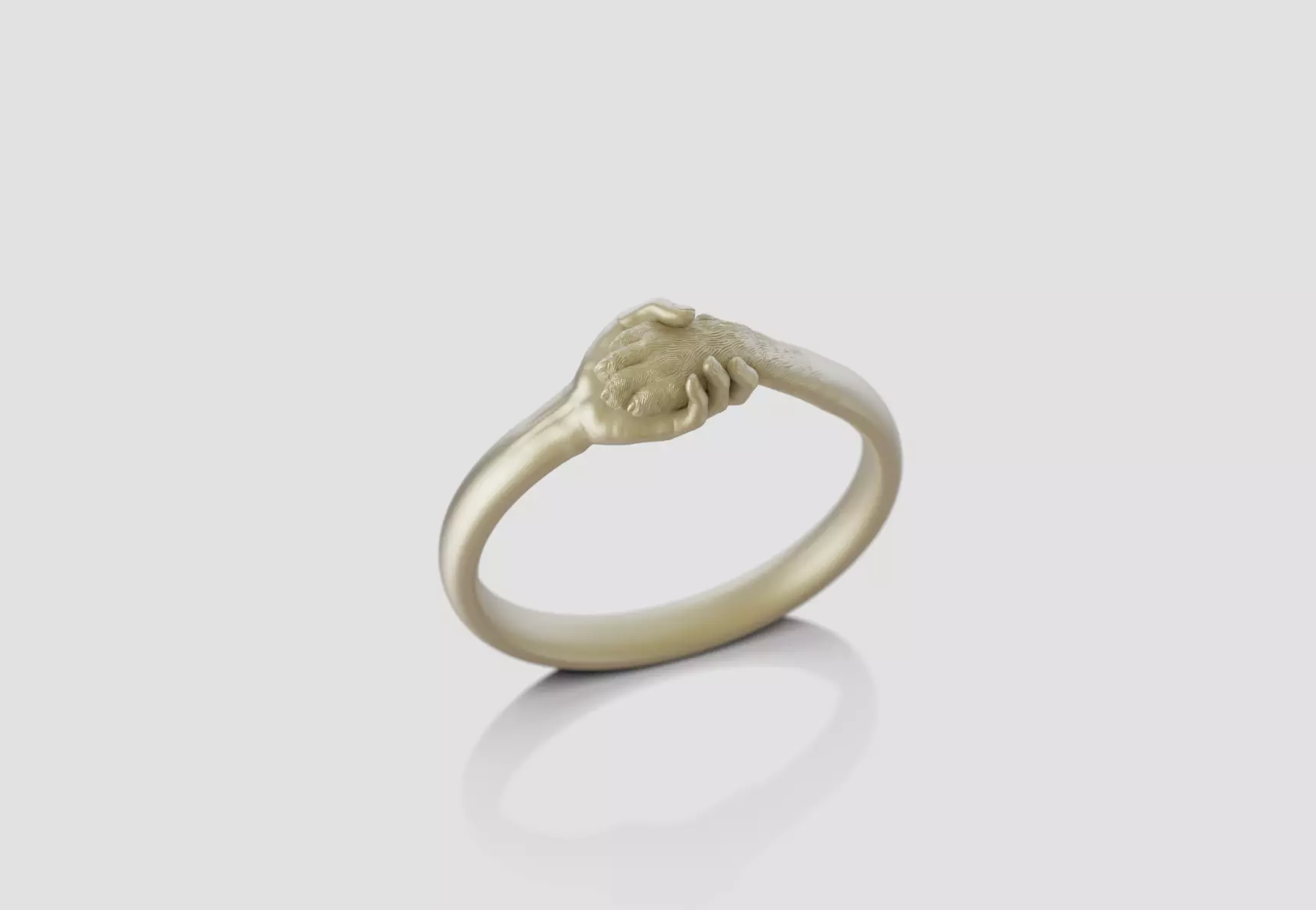 hand and paw ring 3D print model_0