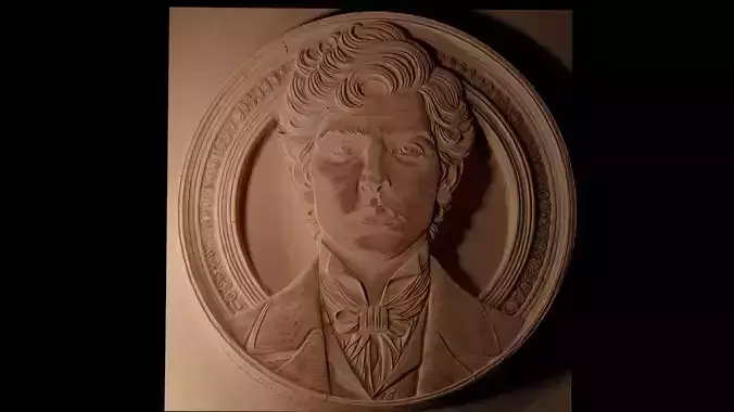 Charles Dickens CNC 3d Print High Relief Sand Casting 3D print model
