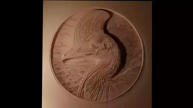 Cassowary CNC 3d Print High Relief Sand Casting