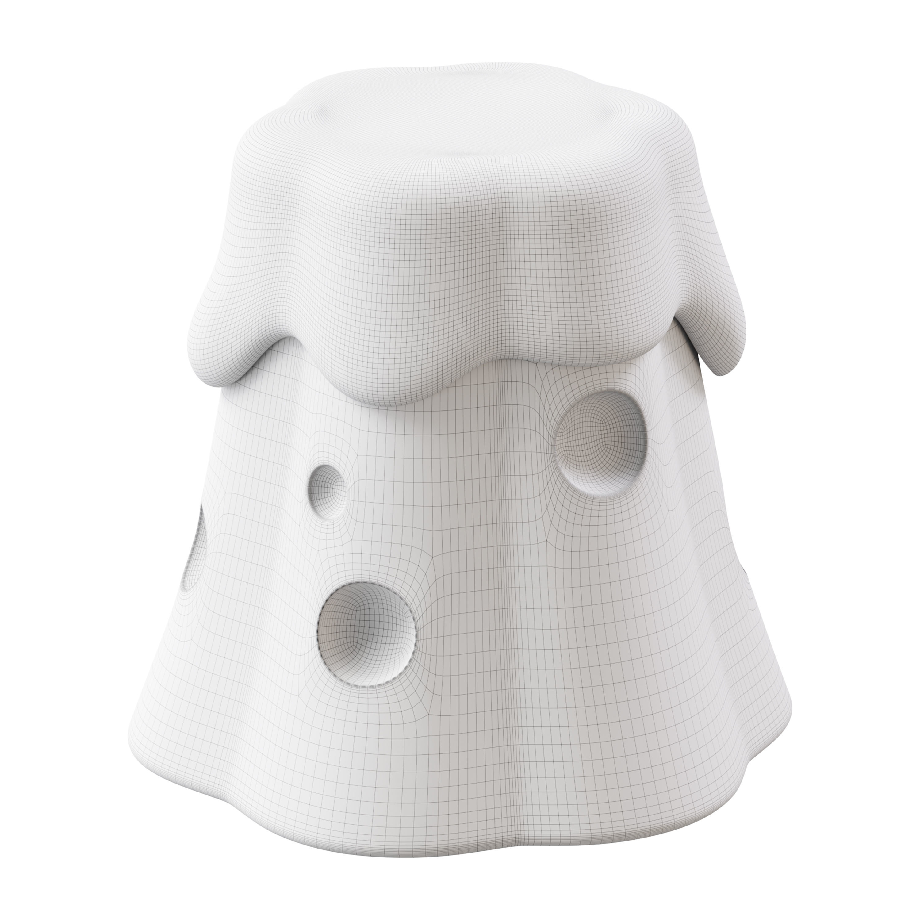 Cute Cheese Side Table 3D model_12