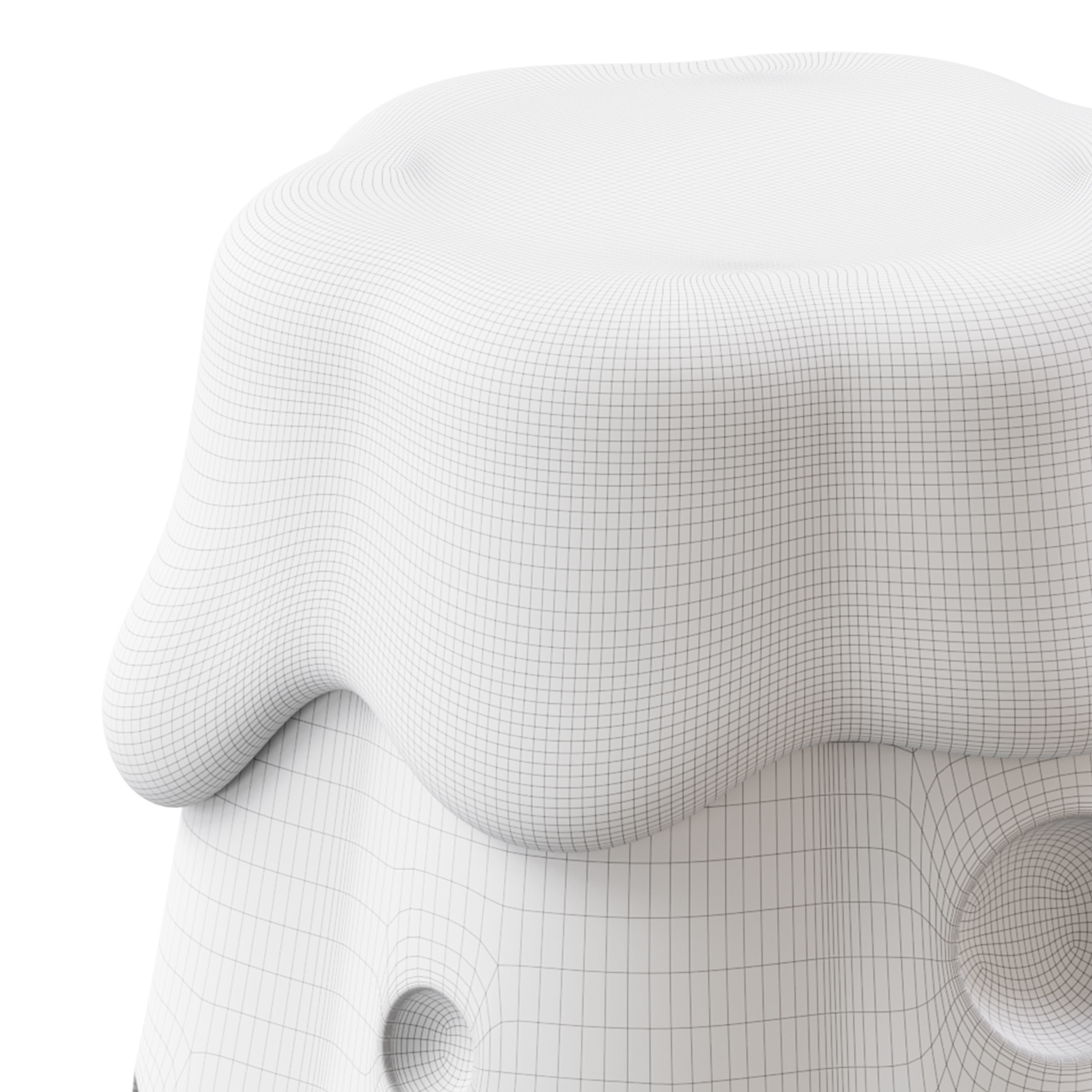 Cute Cheese Side Table 3D model_14