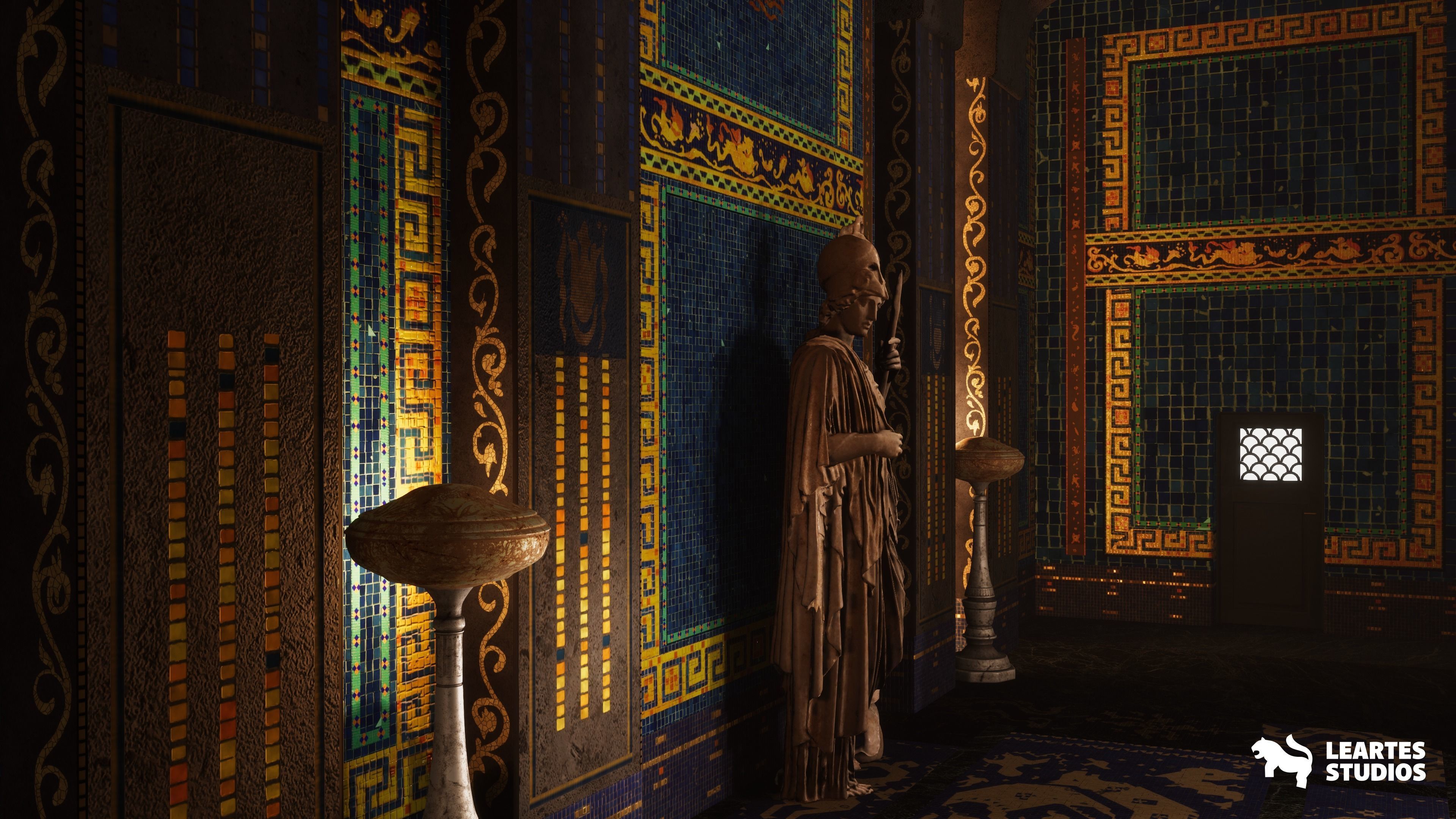 Roman Swimming Pool Environment Low-poly 3D model_6