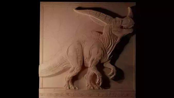 Carnotaurus CNC 3d Print High Relief Sand Casting