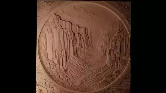 Canyon CNC 3d Print High Relief Sand Casting 3D print model