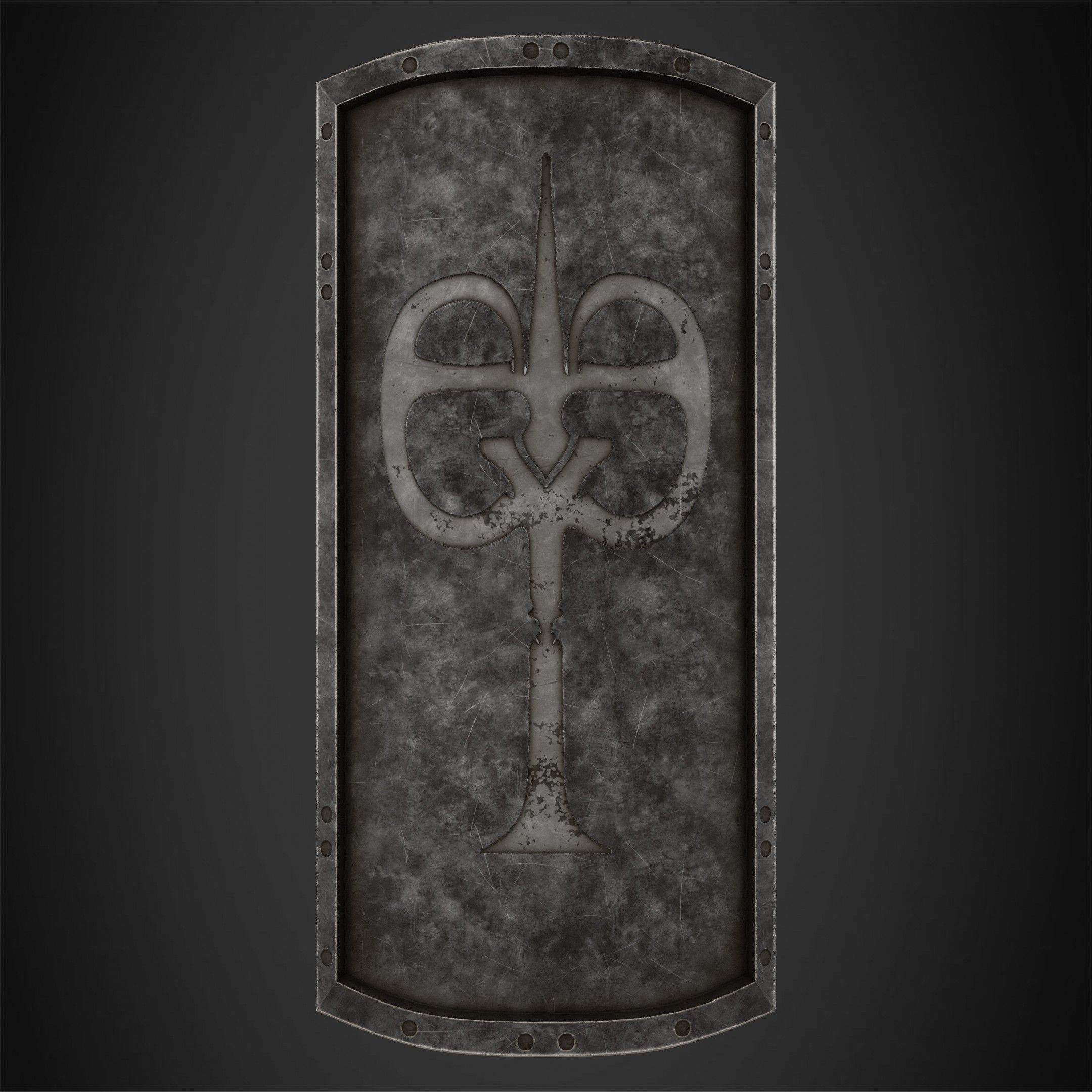 Dark Souls Black Iron Tarkus GreatShield for Cosplay 3D print model_2