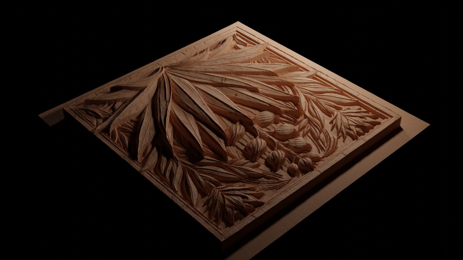 Blue Agave CNC 3d Print High Relief Sand Casting 3D print model_3