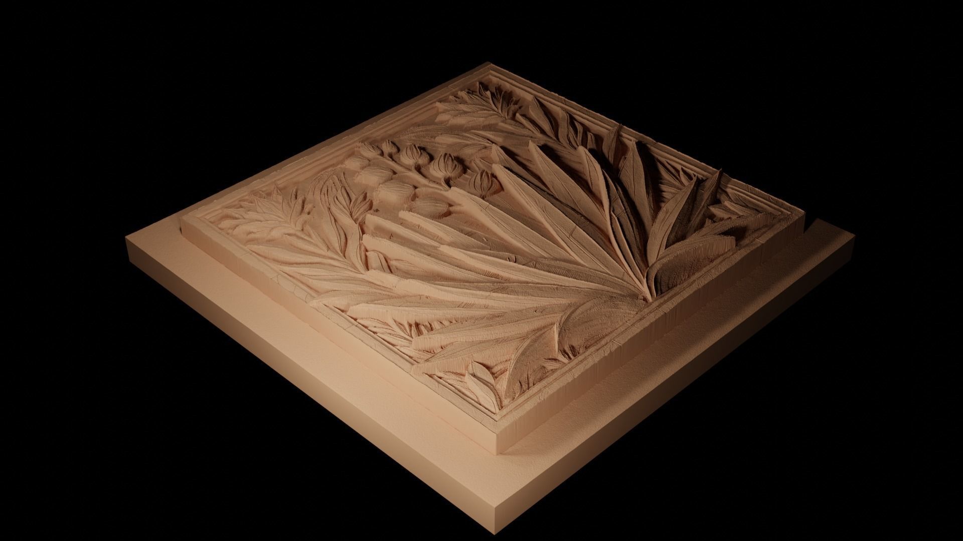 Blue Agave CNC 3d Print High Relief Sand Casting 3D print model_2