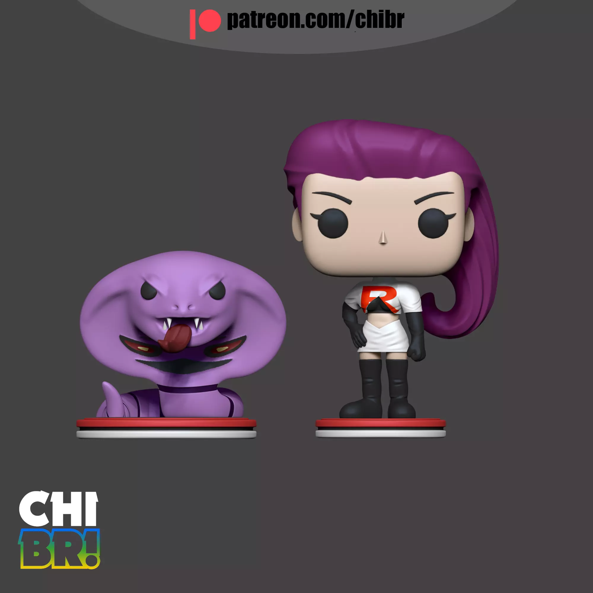 JESSIE and ARBOK - POKEMON - FUNKO 3D print model_0