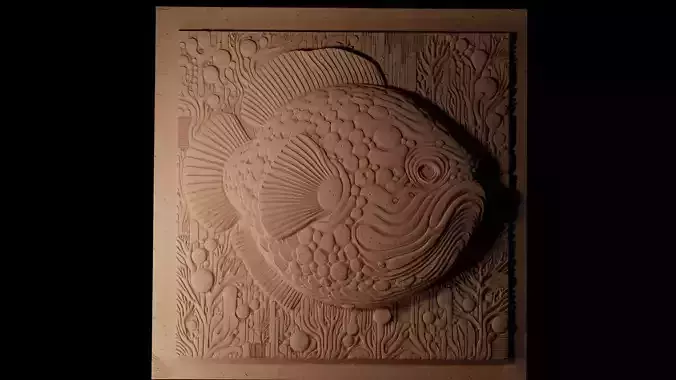 Blobfish CNC 3d Print High Relief Sand Casting