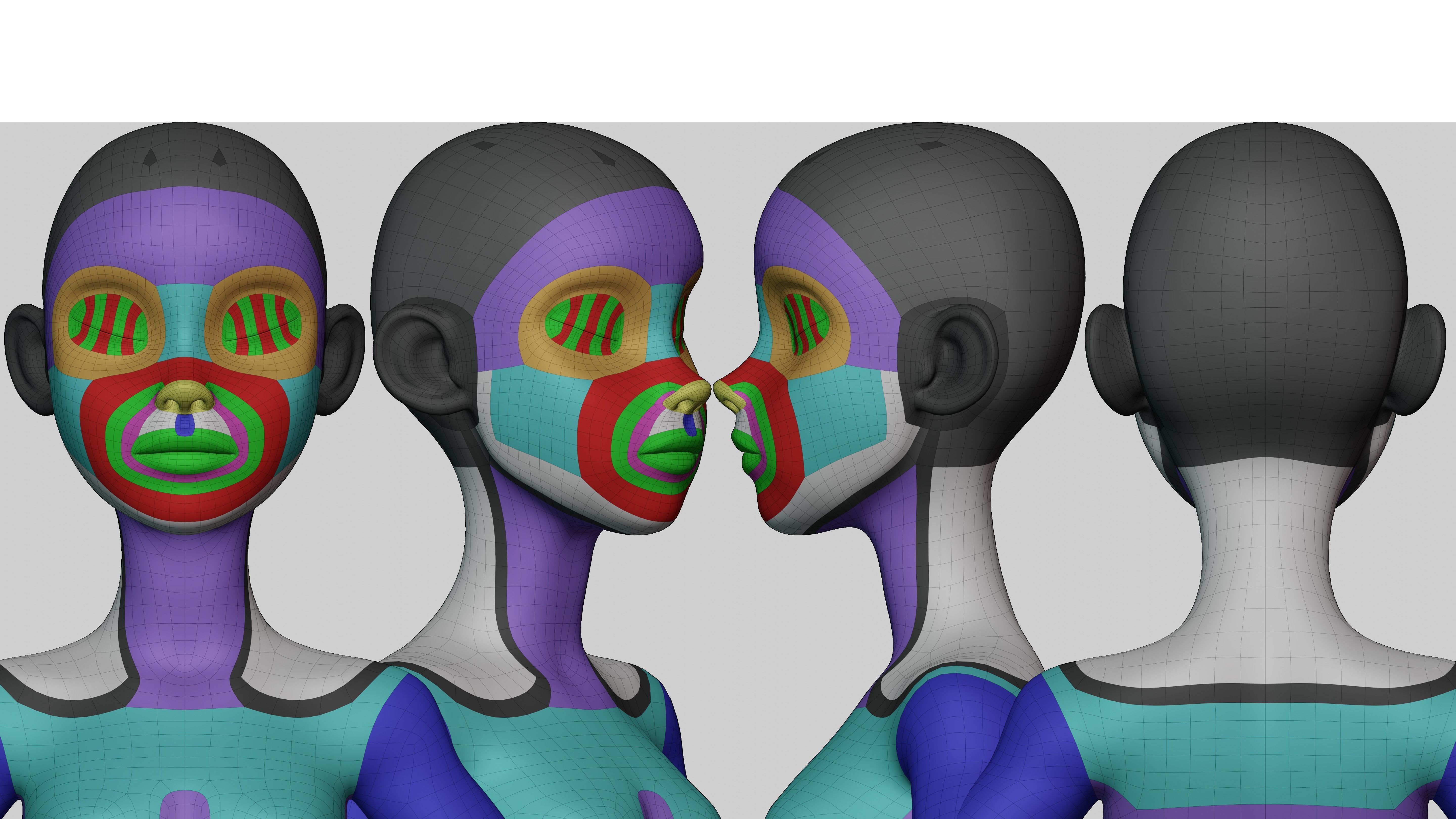 Hoor Cartoon Character Rigged in Blender low-poly 3d model Low-poly 3D model_2