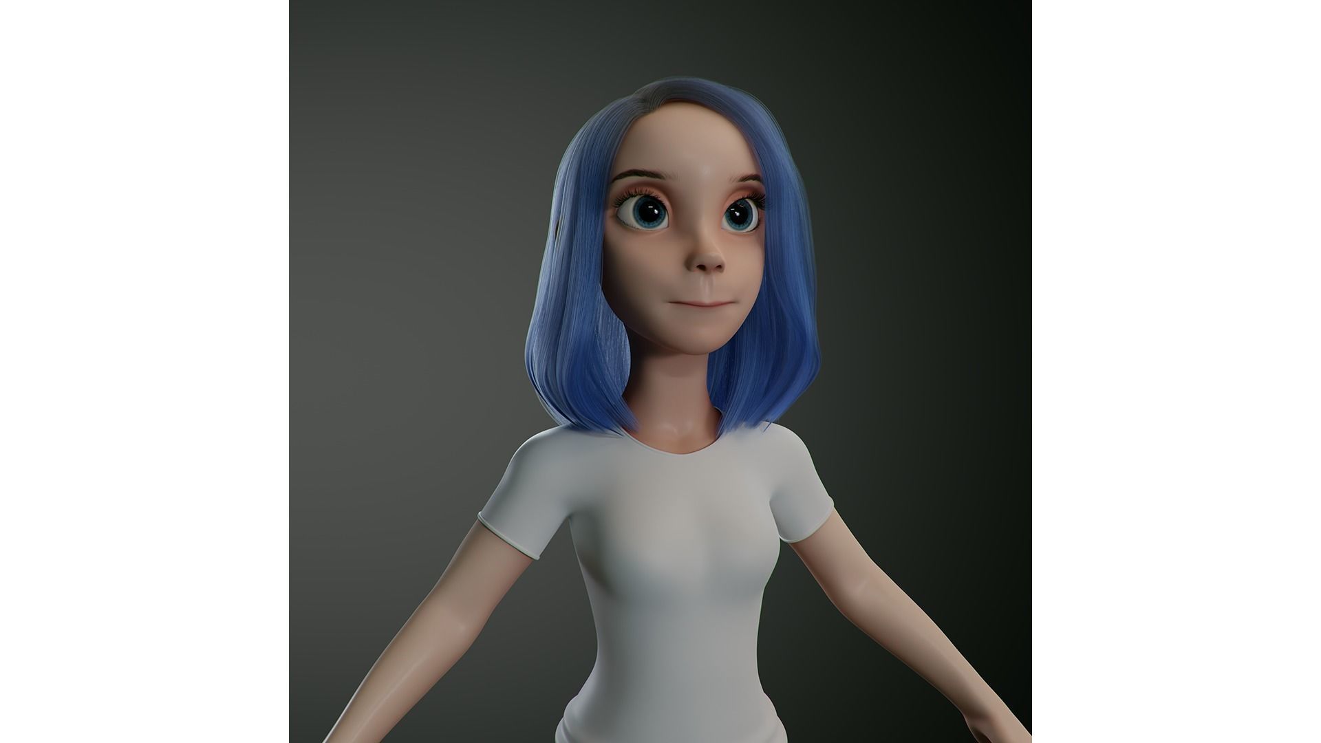 Hoor Cartoon Character Rigged in Blender low-poly 3d model Low-poly 3D model_6