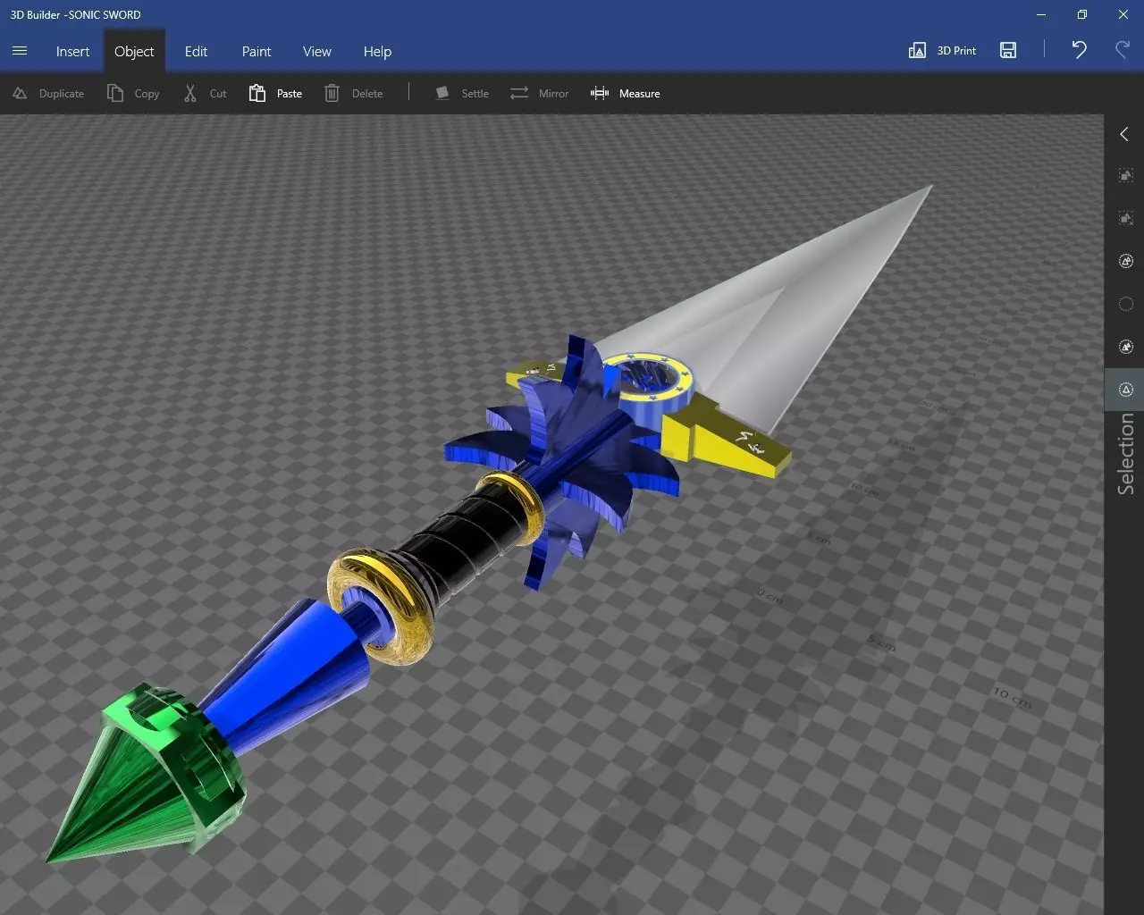 Sonic The Hedgehog Sword Free 3D print model