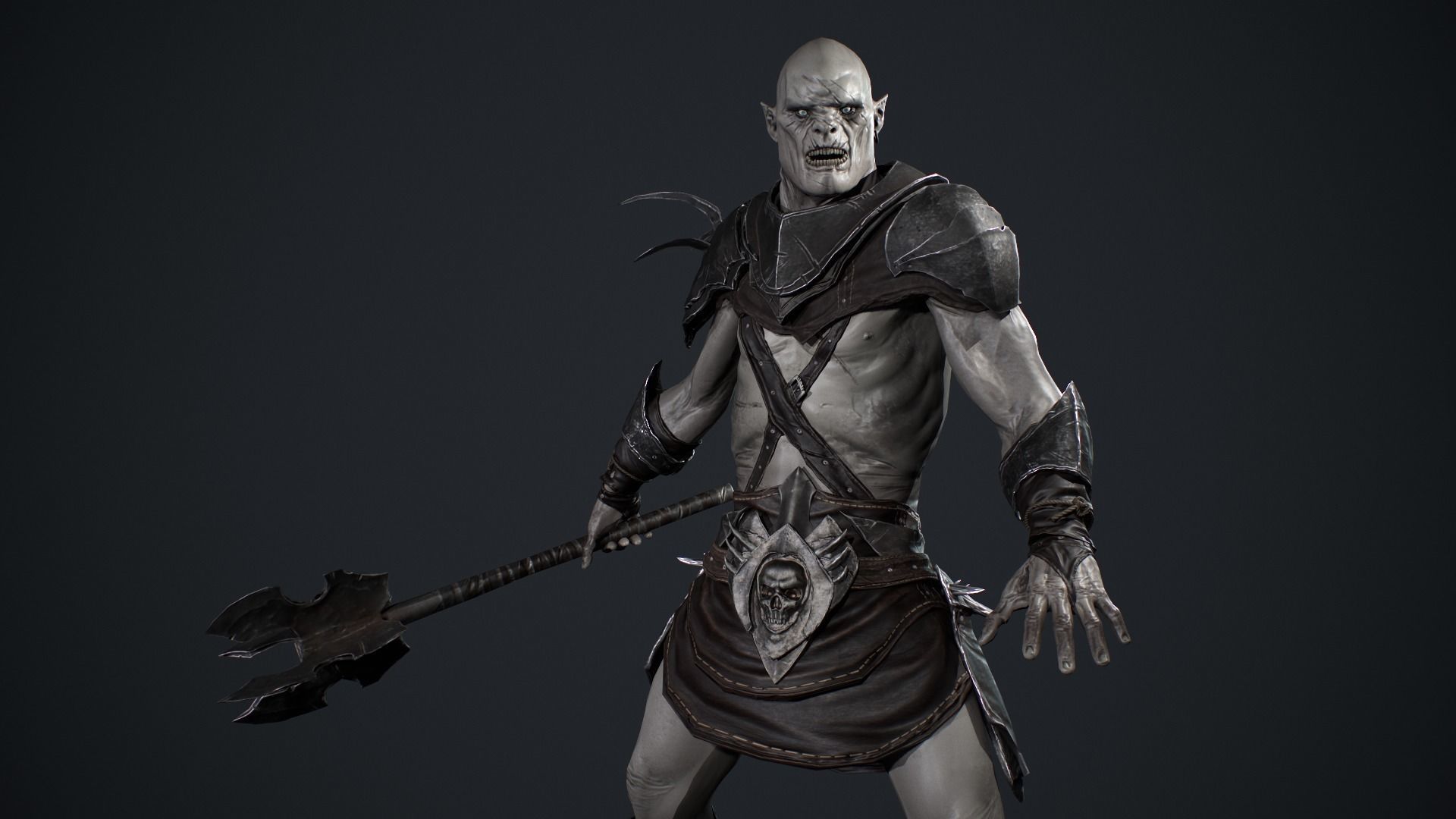 Orc Game ready Low-poly 3D model_11