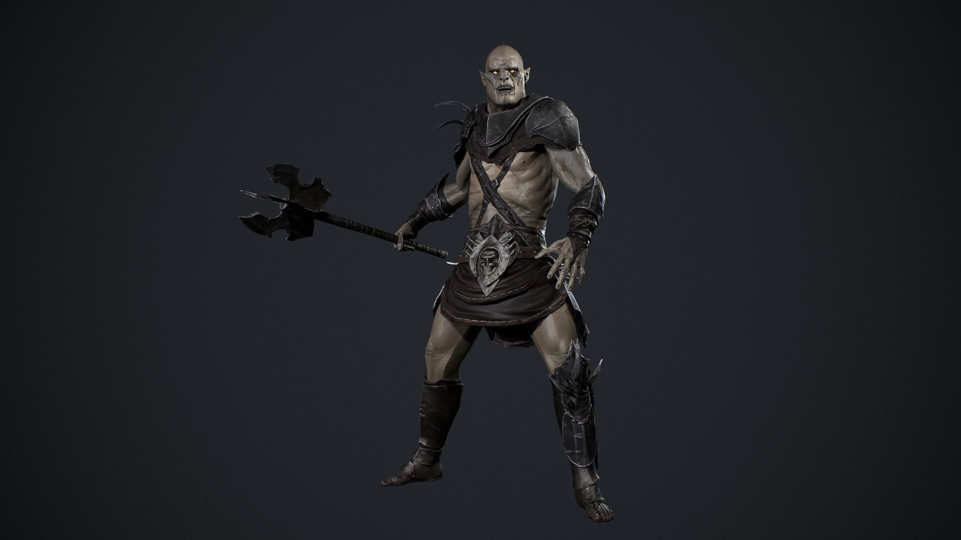 Orc Game ready Low-poly 3D model_13