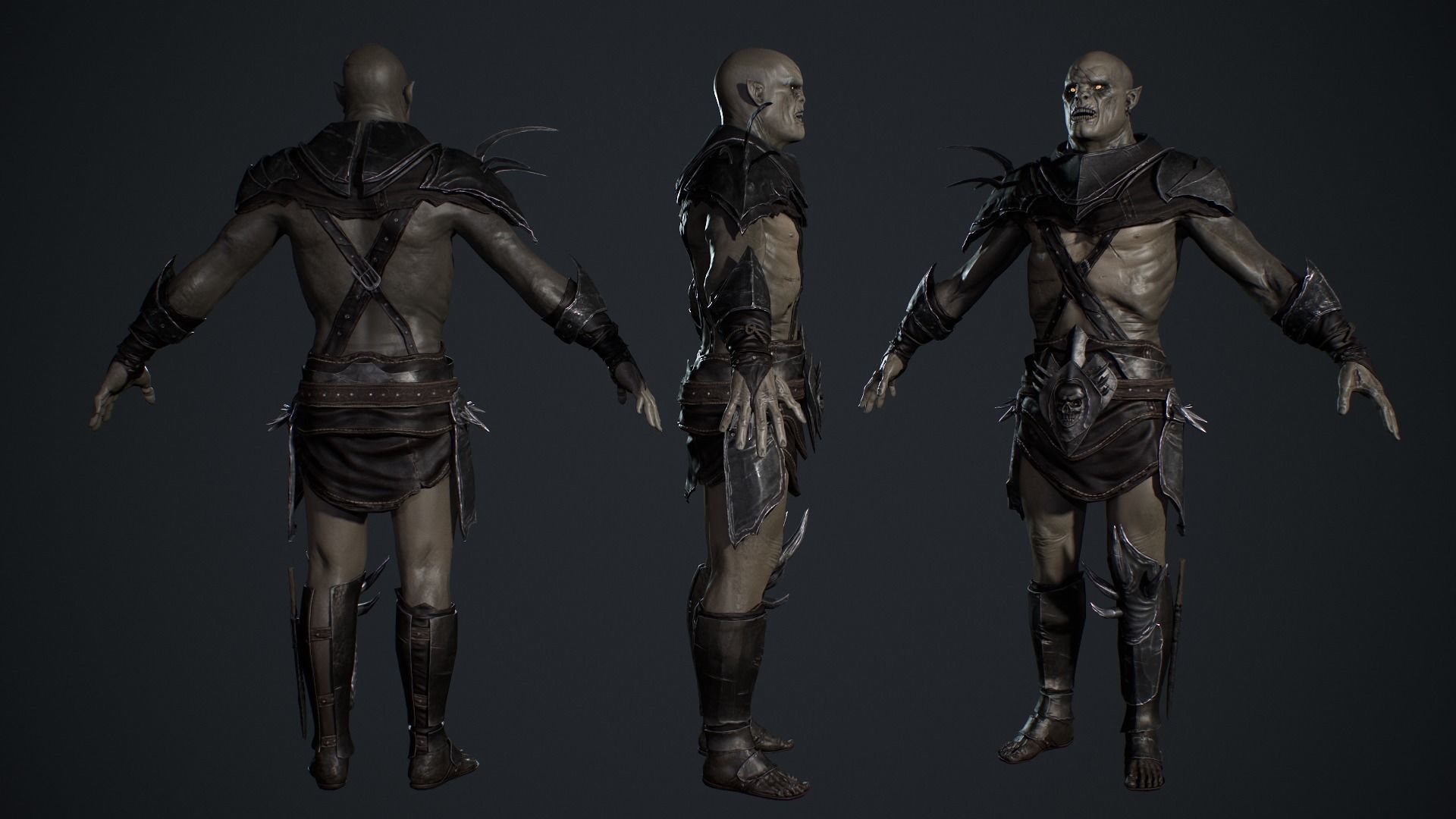 Orc Game ready Low-poly 3D model_9