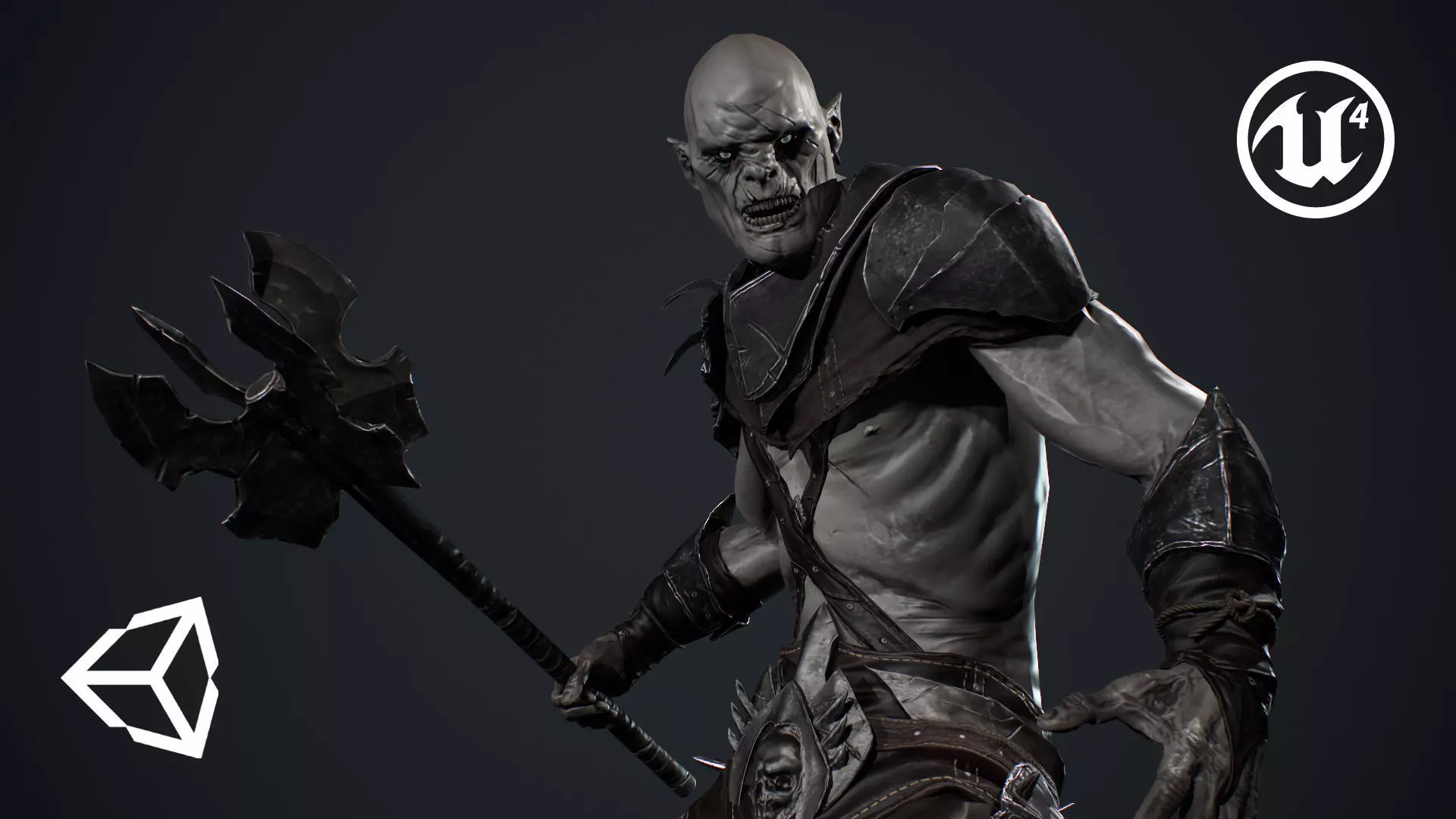 Orc Game ready Low-poly 3D model_0