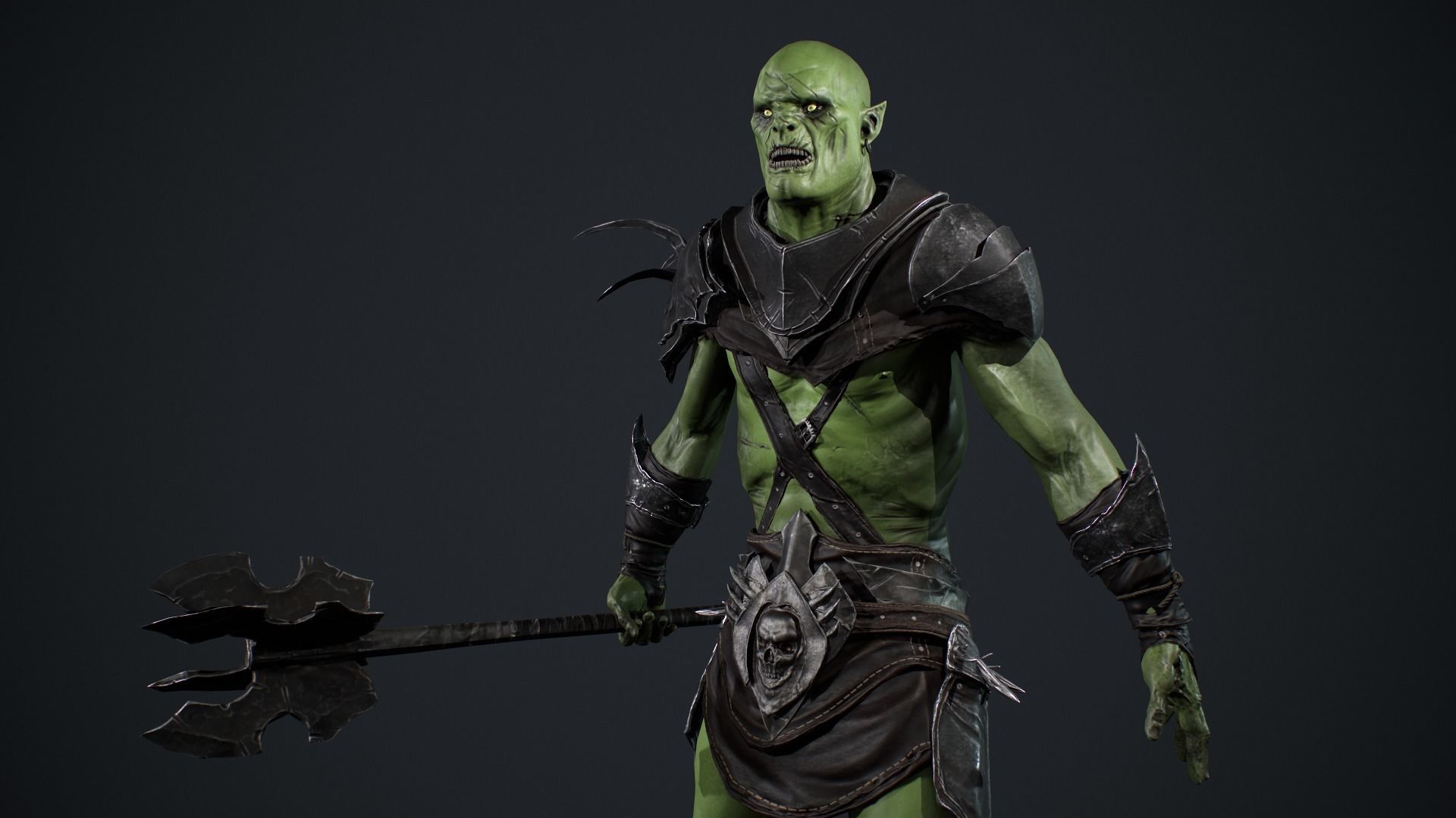 Orc Game ready Low-poly 3D model_14