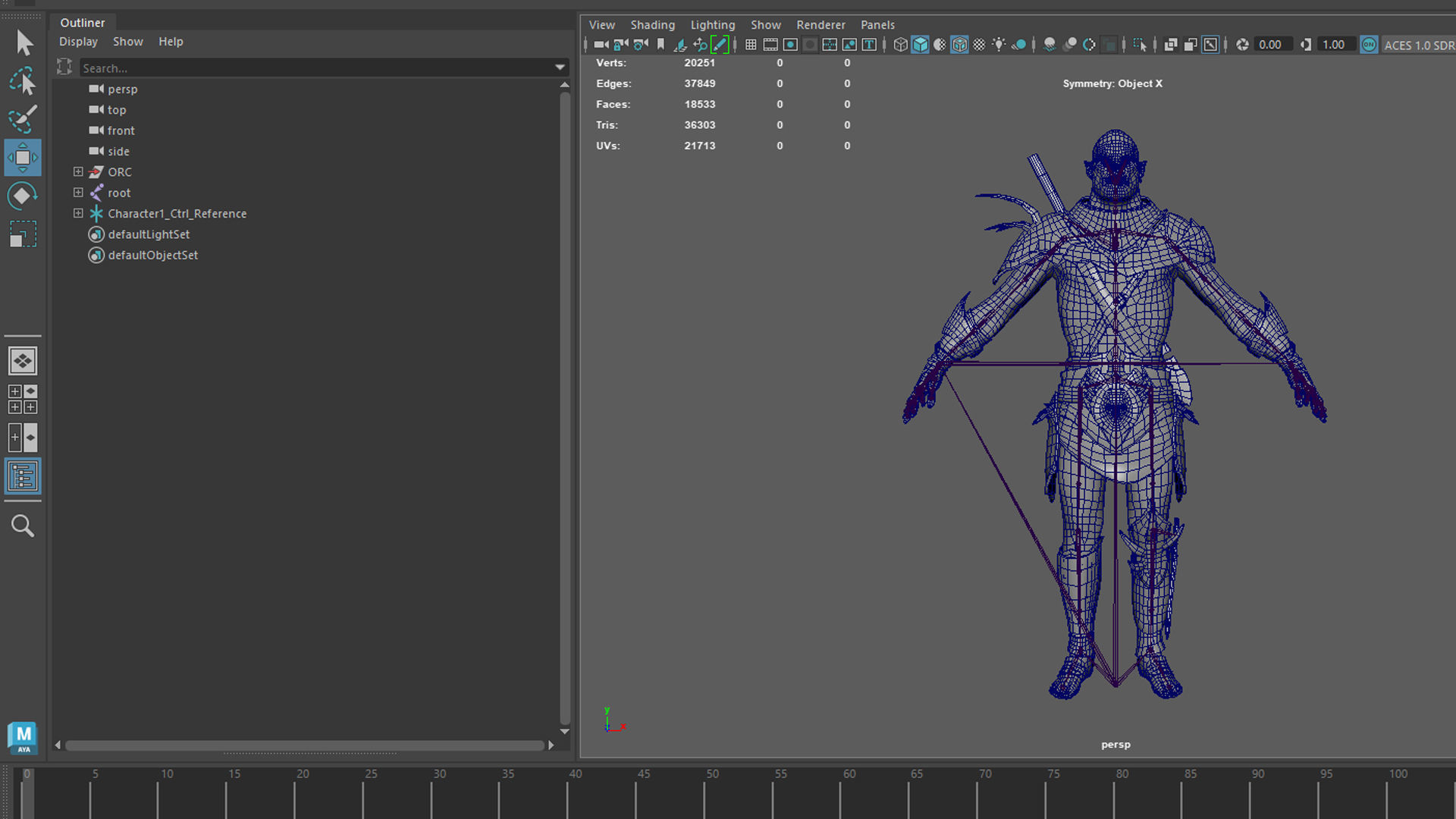 Orc Game ready Low-poly 3D model_33
