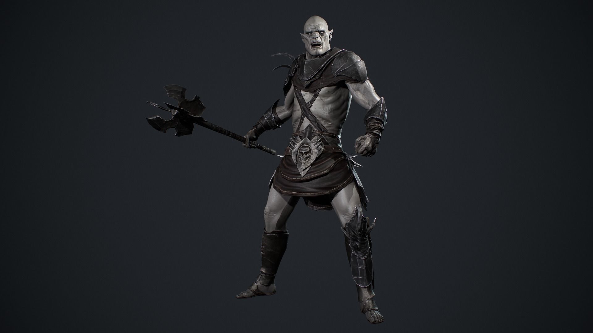 Orc Game ready Low-poly 3D model_12