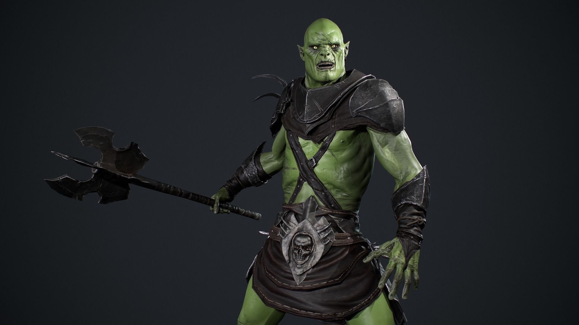 Orc Game ready Low-poly 3D model_16