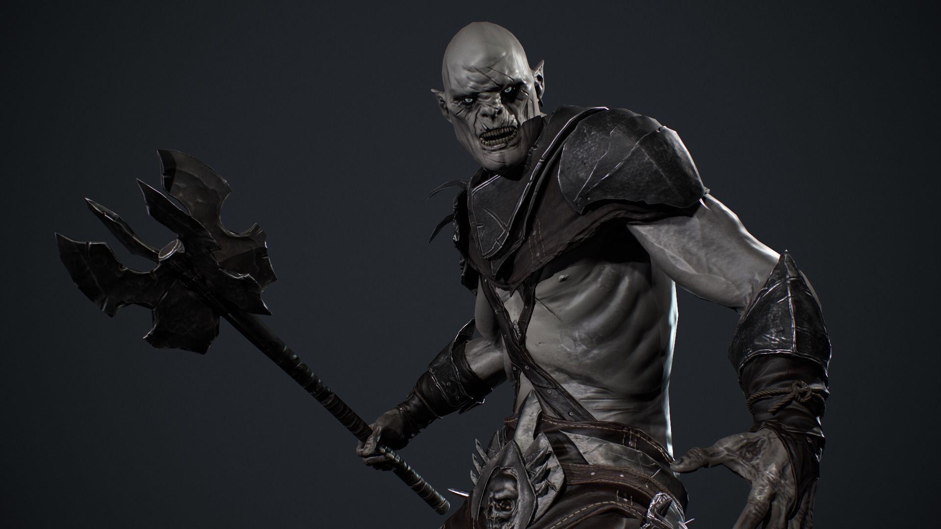 Orc Game ready Low-poly 3D model_5