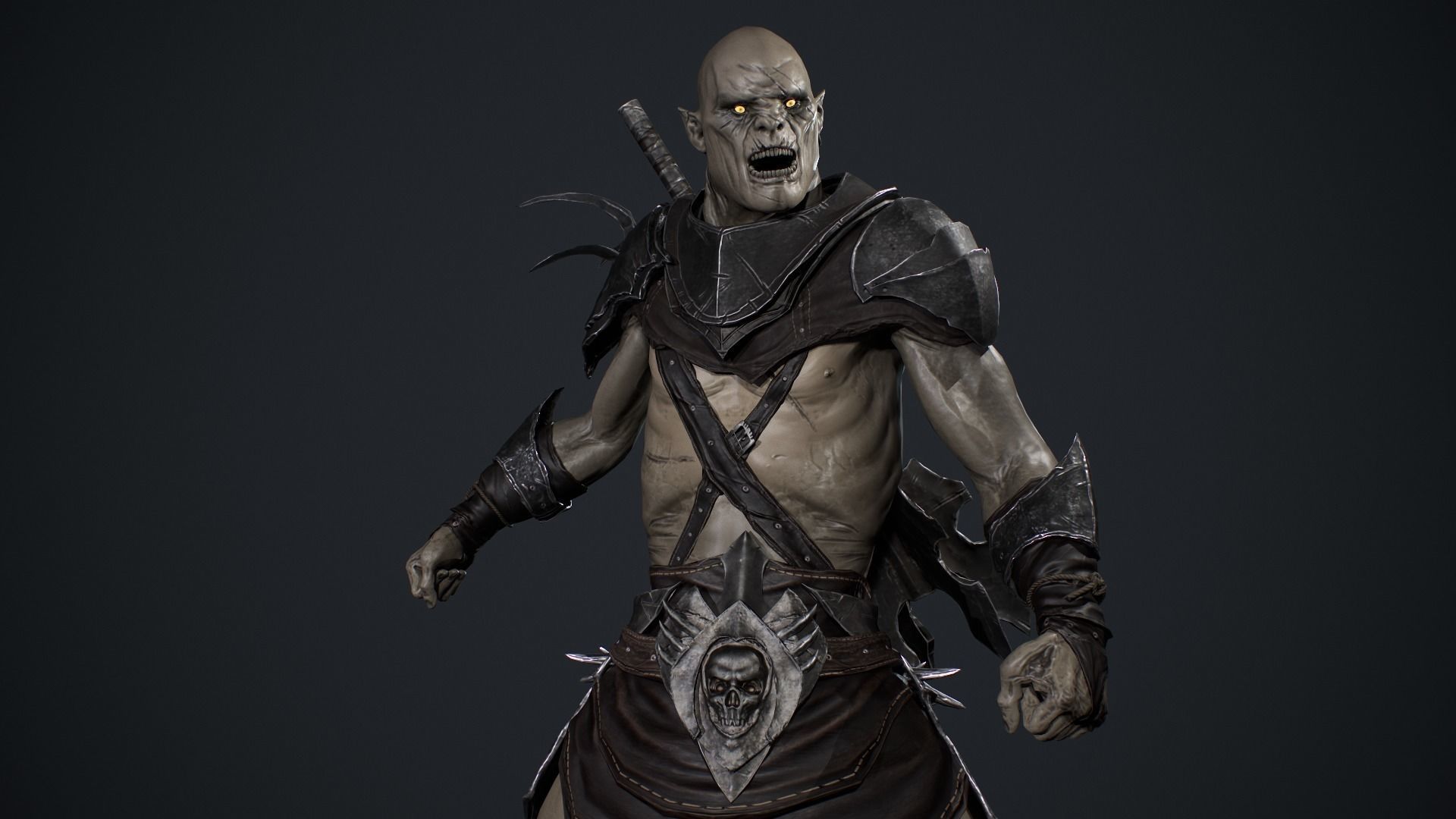 Orc Game ready Low-poly 3D model_17