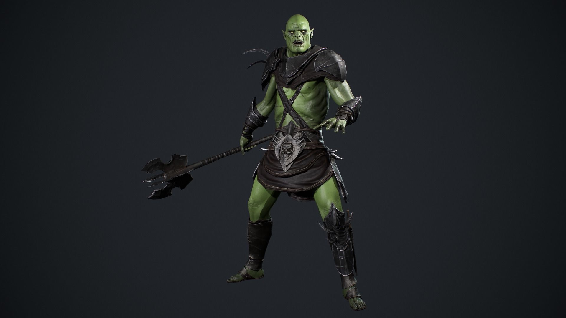 Orc Game ready Low-poly 3D model_15
