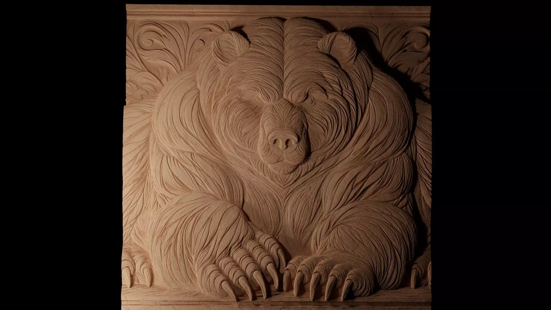 Bear CNC 3d Print High Relief Sand Casting 3D print model_0