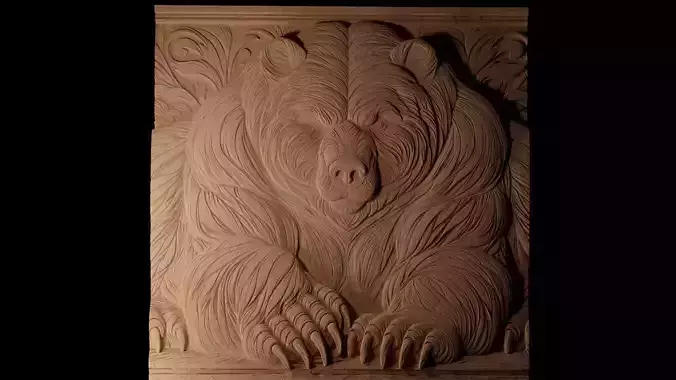 Bear CNC 3d Print High Relief Sand Casting