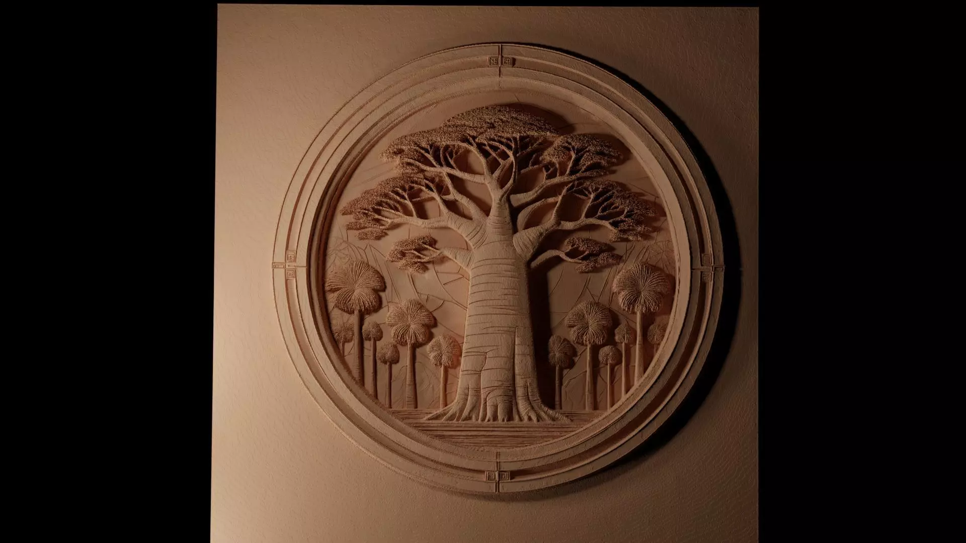 Baobab CNC 3d Print High Relief Sand Casting 3D print model_0