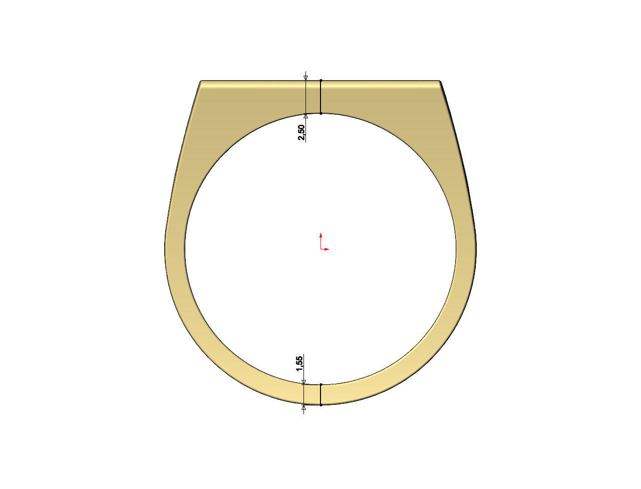 Carved top and sides rectangular signet ring US sizes 6to11 3D print model_7