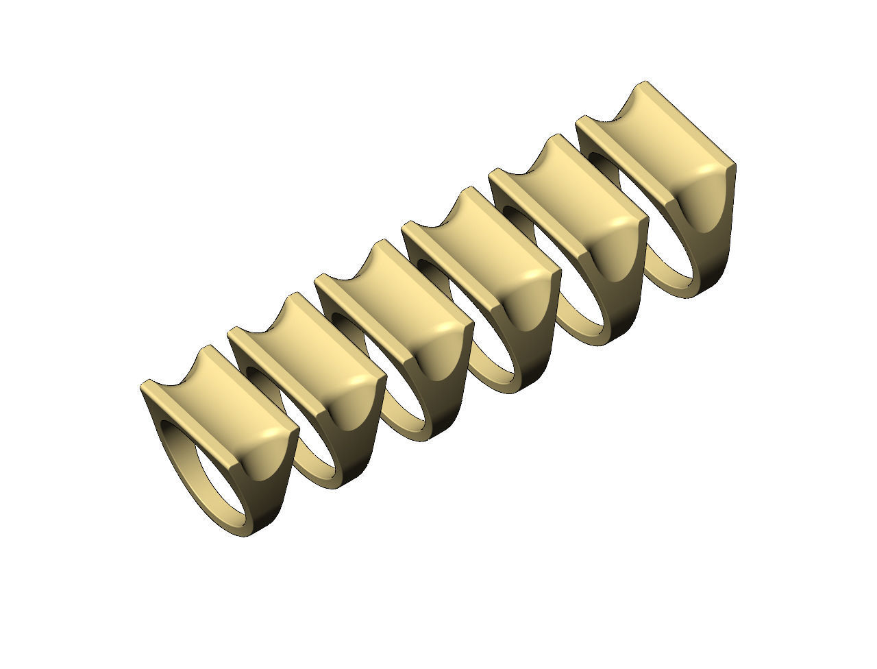 Carved top and sides rectangular signet ring US sizes 6to11 3D print model_5