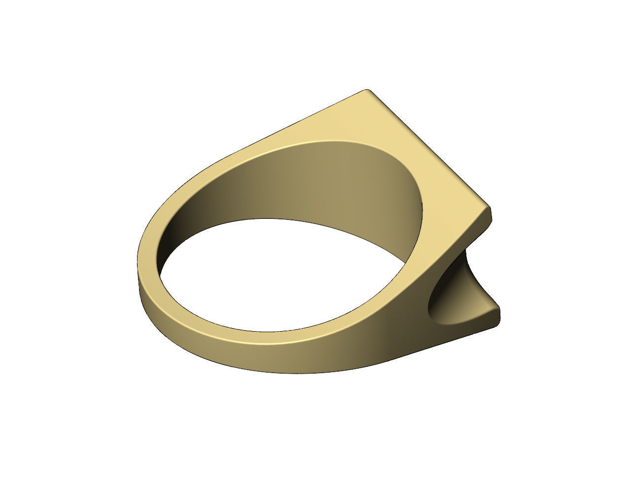 Carved top and sides rectangular signet ring US sizes 6to11 3D print model_10