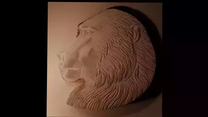 Baboon CNC 3d Print High Relief Sand Casting