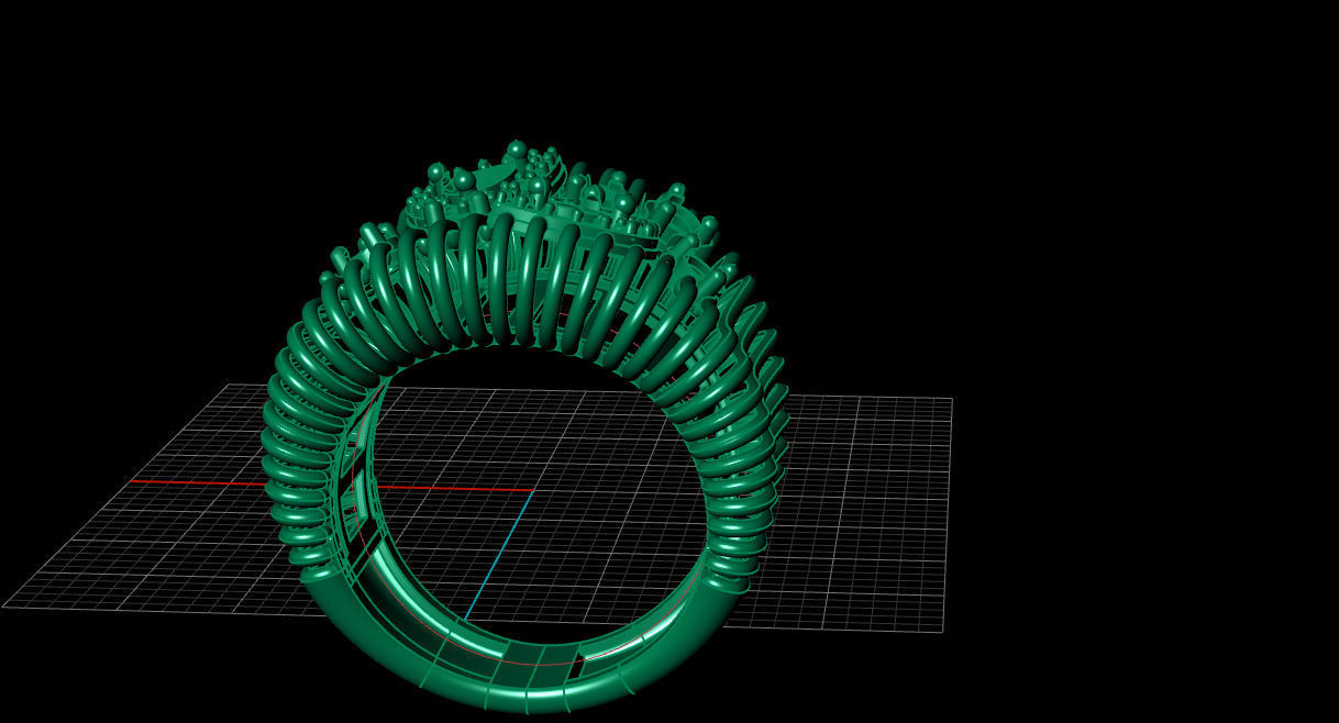 Striped ring 3D print model_7