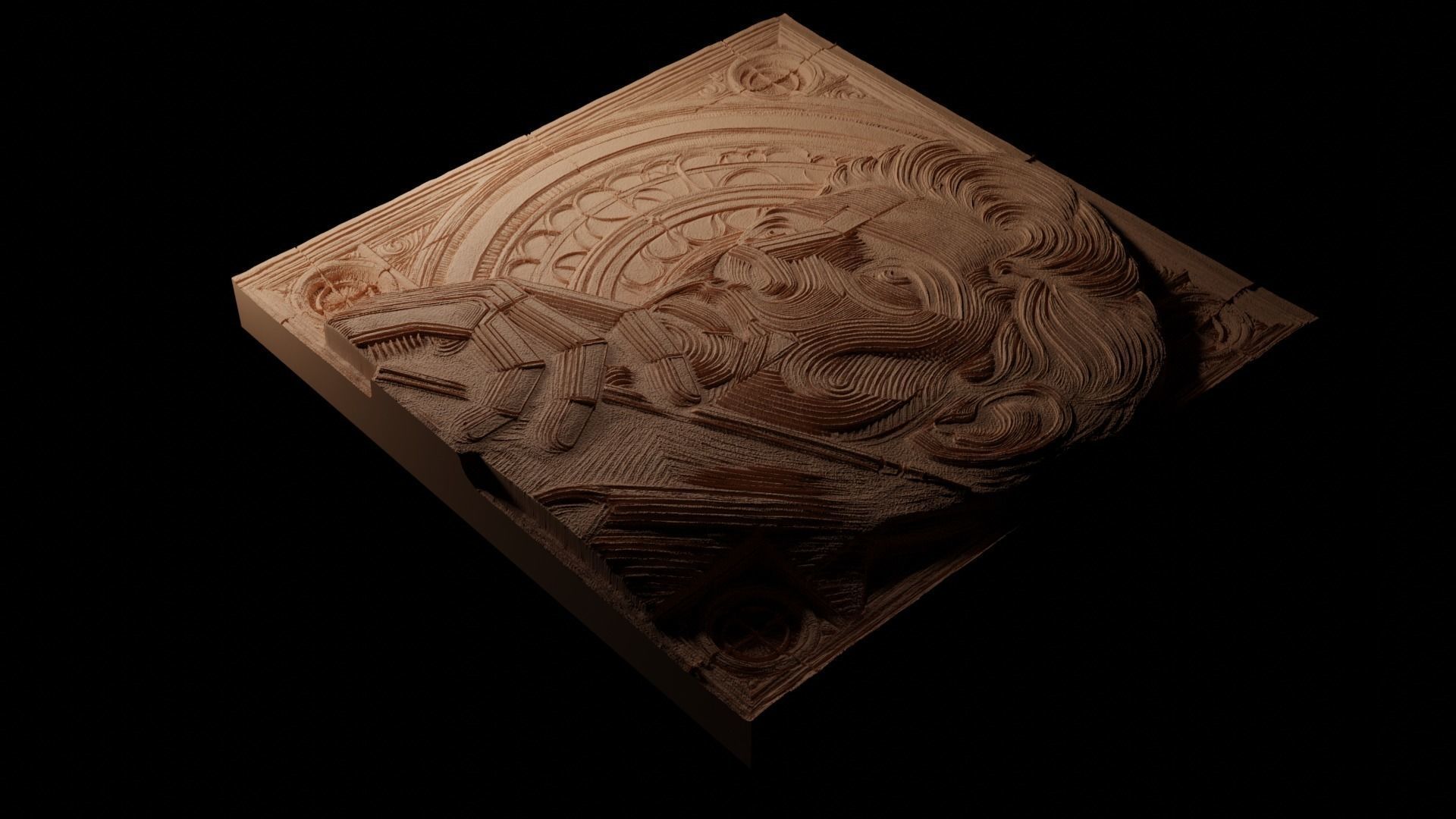 Artist CNC 3d Print High Relief Sand Casting 3D print model_1