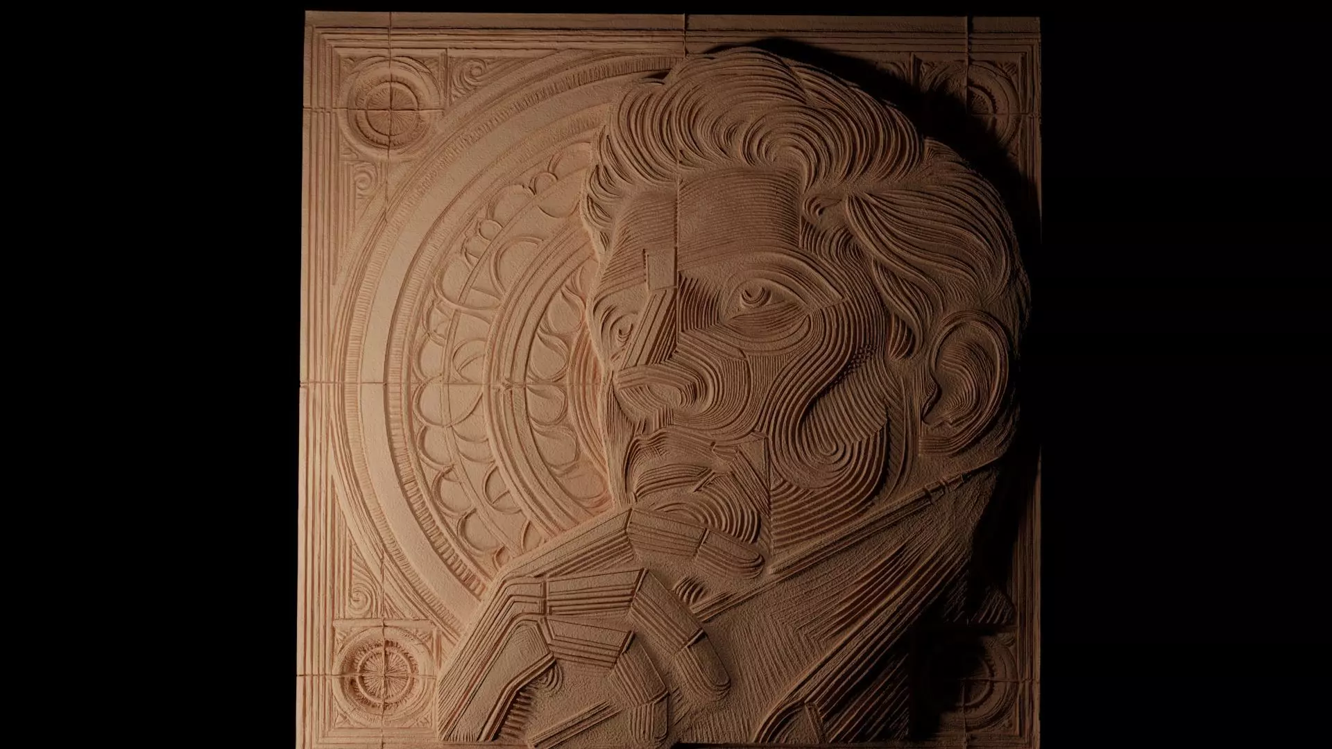 Artist CNC 3d Print High Relief Sand Casting 3D print model_0