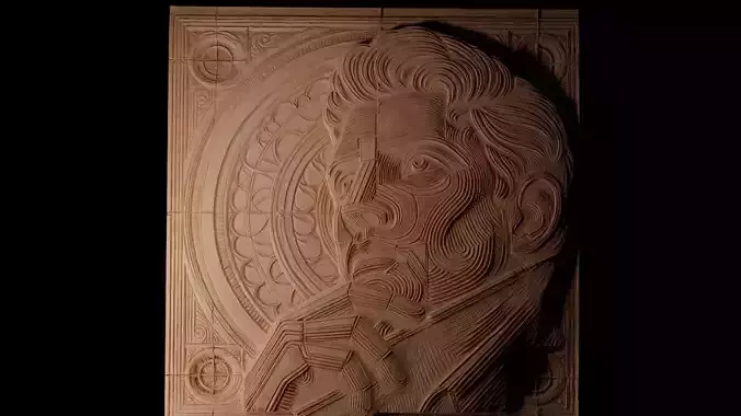 Artist CNC 3d Print High Relief Sand Casting 3D print model