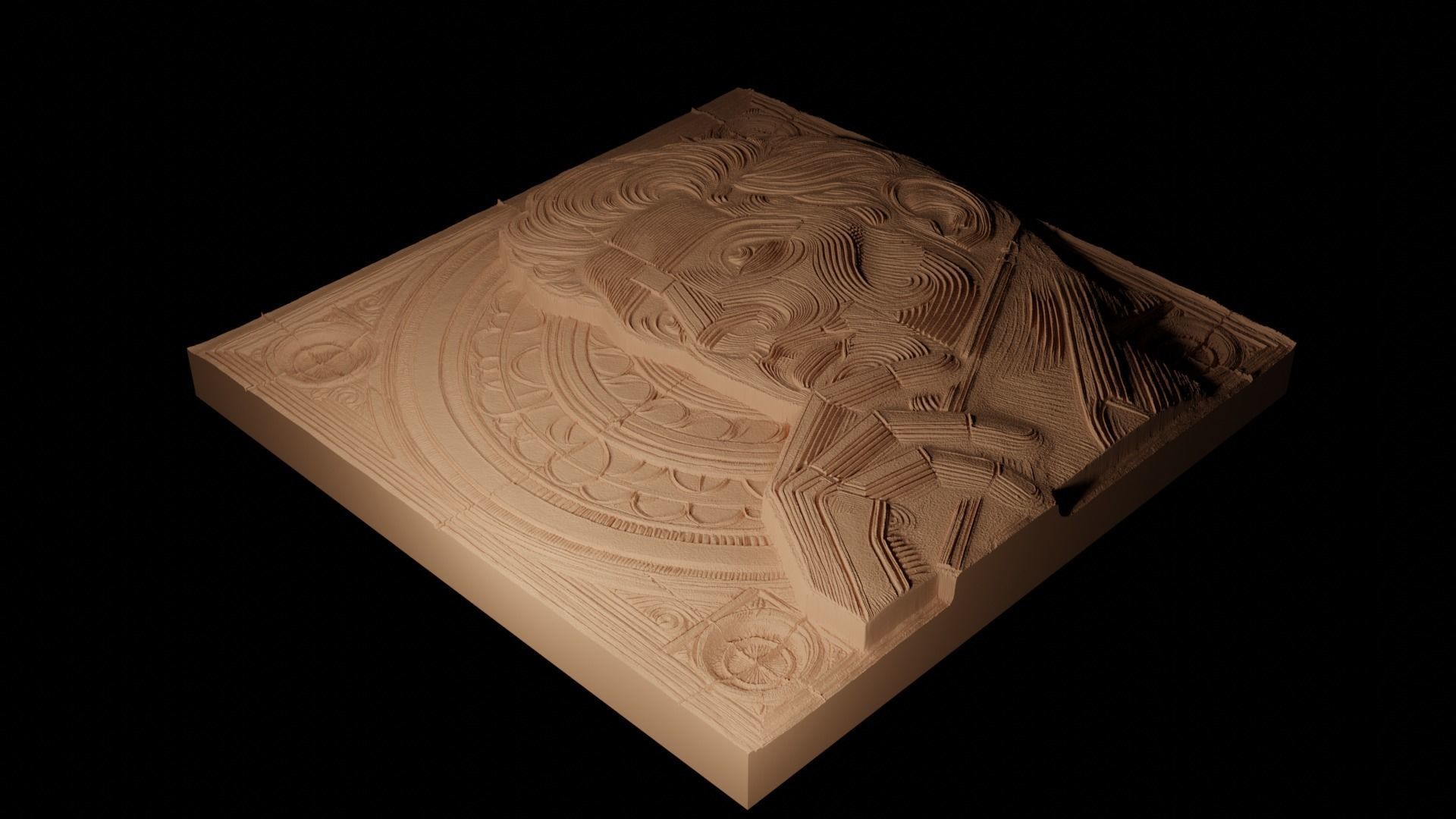 Artist CNC 3d Print High Relief Sand Casting 3D print model_2