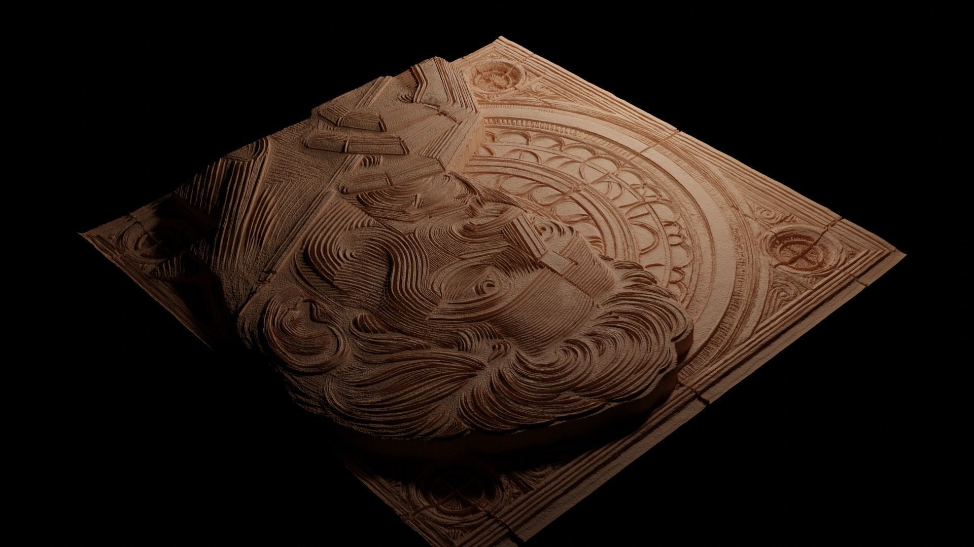 Artist CNC 3d Print High Relief Sand Casting 3D print model_3