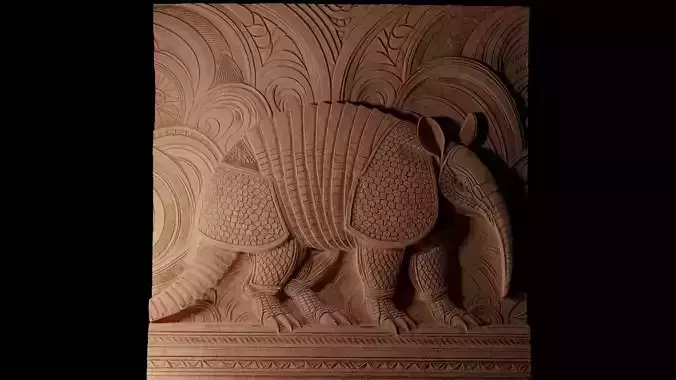 Armadillo CNC 3d Print High Relief Sand Casting 3D print model