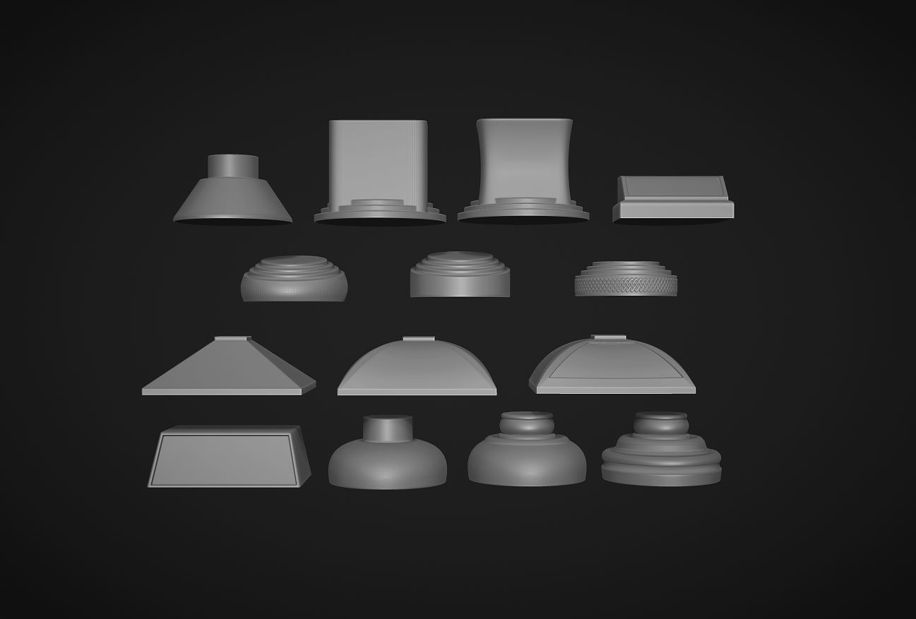 Award Bases set 3D print model_10
