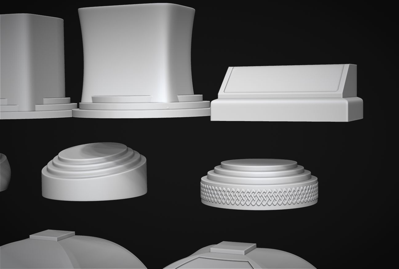 Award Bases set 3D print model_9