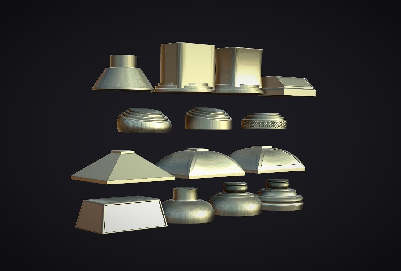 Award Bases set 3D print model_1