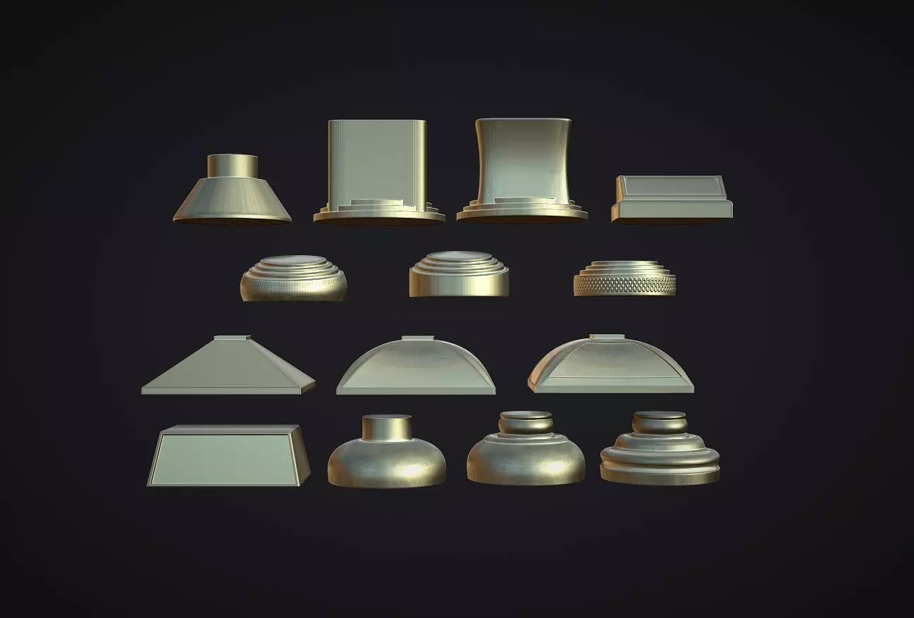 Award Bases set 3D print model_0